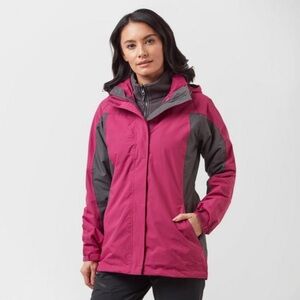 LL BEAN Fuchsia Gray 3-in-1 Ski Mountain Jacket M Medium $300 EUC